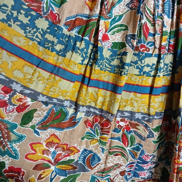 Vintage Colorful Boho Broomstick Skirt - Picture 2 of 6